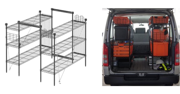 職人の必需品を車内にすっきり収納 収納ツールの併用により仕事の効率を改善 「職人の車載ラック」を発売｜2017年｜ニュース｜企業情報｜アイリスオーヤマ