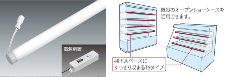 狭い空間でも対応できるT6細型タイプ