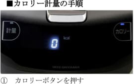 カロリーボタンを押す