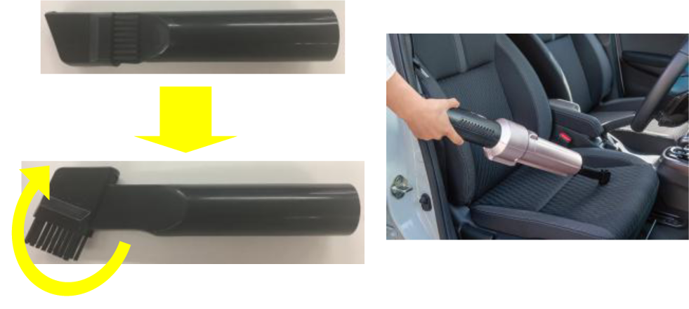 2WAYタイプのすきまノズルを装着することで、ハンディ タイプとしても使用できます