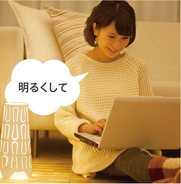 スマートスピーカーに対応、音声操作で照明を自在にコントロール
