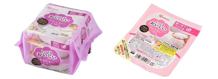介護食品市場に参入 “容易に噛める” “歯ぐきでつぶせる”「やわらかいごはん」2種を発売