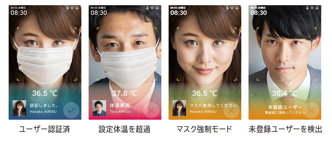 業界No.1クラスの測定スピードと顔認証精度