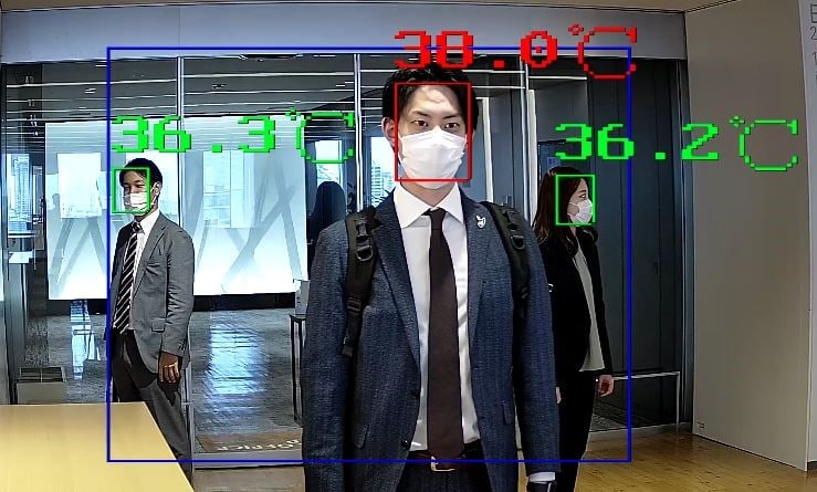 温度測定中の画像