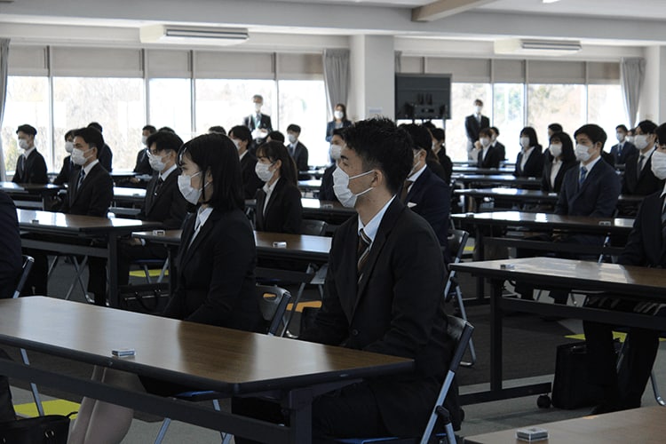 入社式の様子