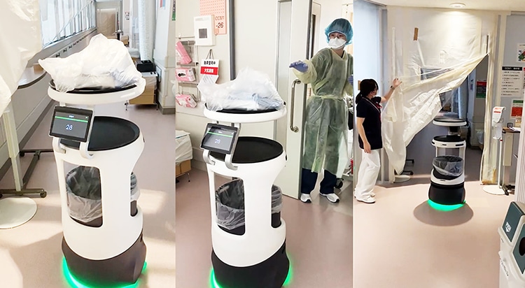 病院施設全国初 配膳・運搬ロボット「Servi アイリスエディション」日本医科大学千葉北総病院のコロナ専門病棟で導入