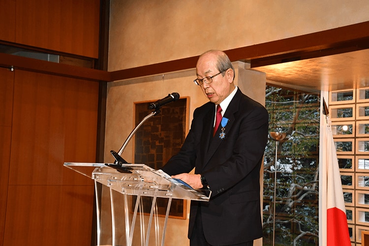 代表取締役会長 大山健太郎による受章スピーチ