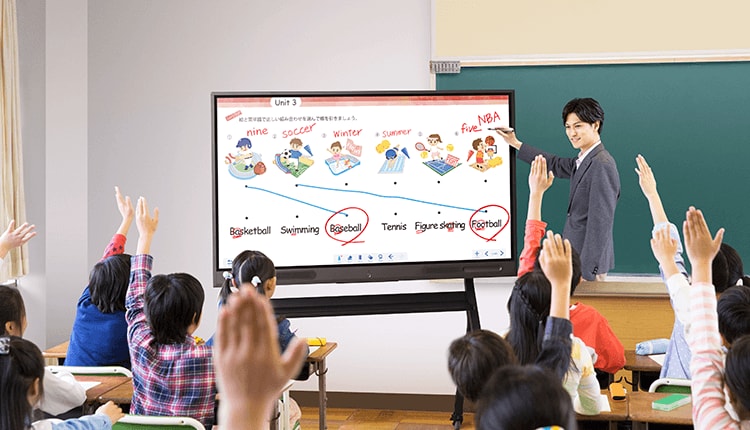電子黒板使用イメージ画像