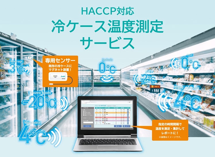 HACCP対応冷ケース温度測定サービス