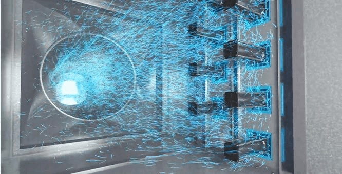 独自の低温プラズマ放電技術により 活性酸素や活性窒素などのイオンが発生