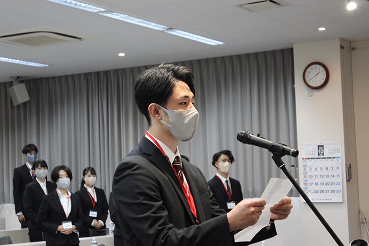 内定者代表　秋田谷（あきたや） たすくさん