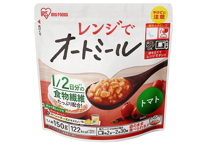 「レンジでオートミール」