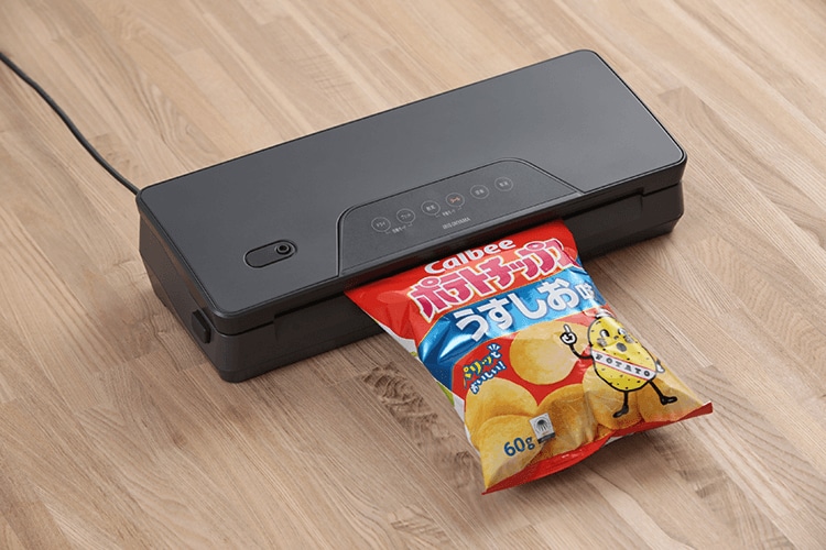 開封後の菓子も密封保存可能