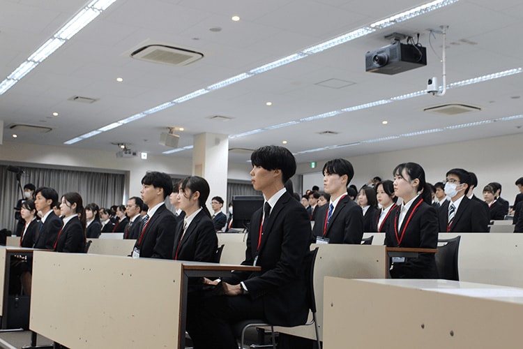 角田会場 内定式の様子