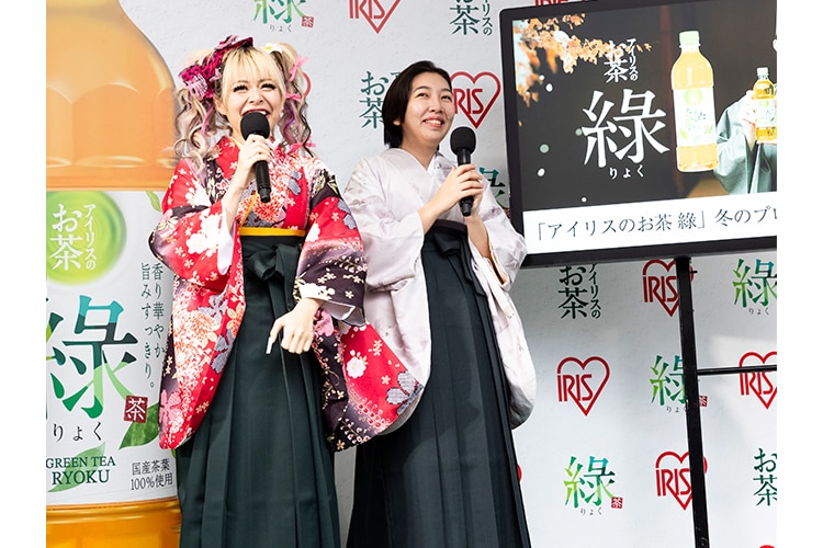 ▲『綠』にかけ、全力で冬を楽しみたいと語るエルフ