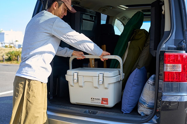 しっかり握れるハンドルで、車からの積み下ろしがスムーズ