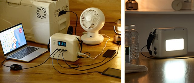 最大6ポート同時給電可能な小容量ポータブル電源