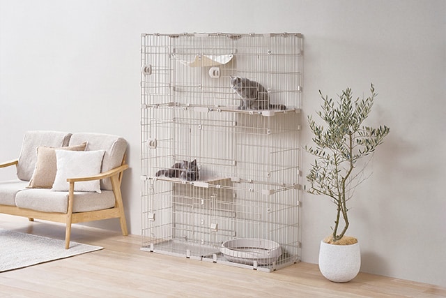 広々スリムキャットケージ