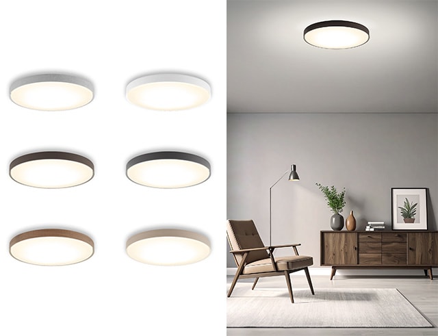 LEDシーリングライト　デザインフレーム6タイプ