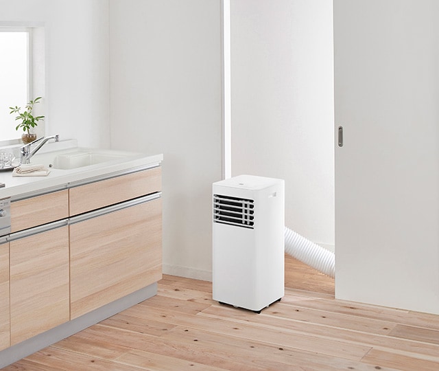 料理中に暑くなってしまうキッチンでの使用イメージ