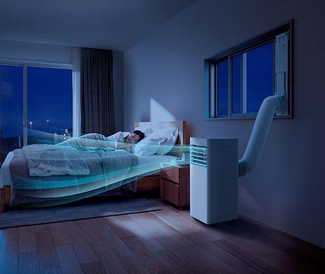 低騒音運転を実現。寝室での使用イメージ