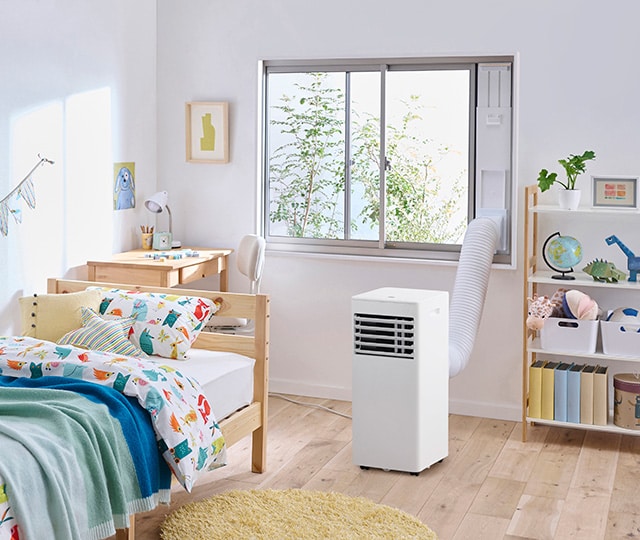 エアコンが設置できない場所でも工事不要でどこでも使える