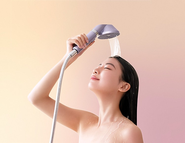 ウルトラファインバブルクレンジングシャワーヘッド 使用イメージ