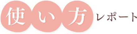 使い方レポート