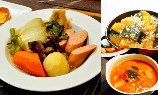 ポトフ　かぼちゃ煮込み　トマト煮込みスープ