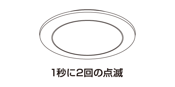 ランプが速い点滅状態になったことを確認する