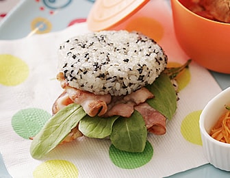 親子でライスバーガー
