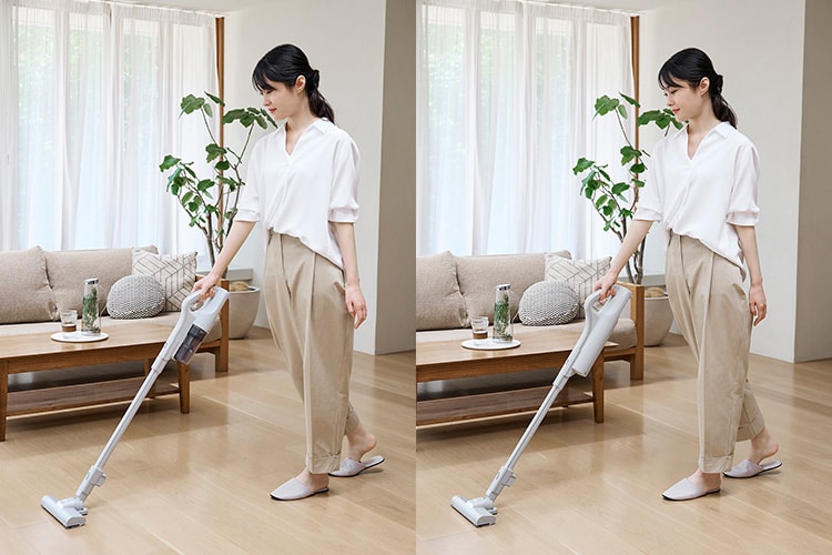 充電式サイクロンスティッククリーナー MagiCaleena 使用イメージ