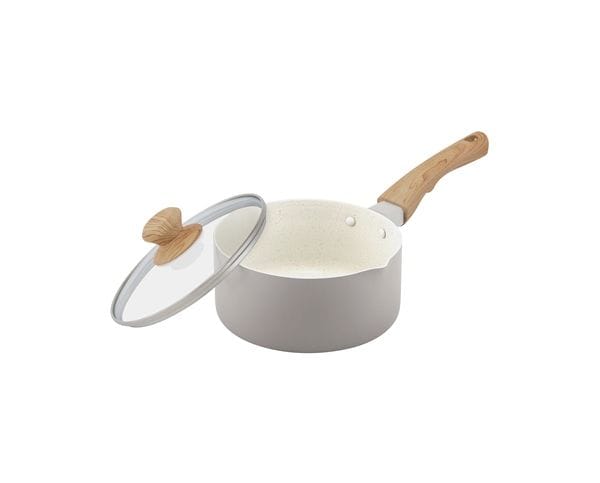 ナチュかる片手なべ18cm IH・ガス火対応 NTL-P18 パールグレー×アイボリー