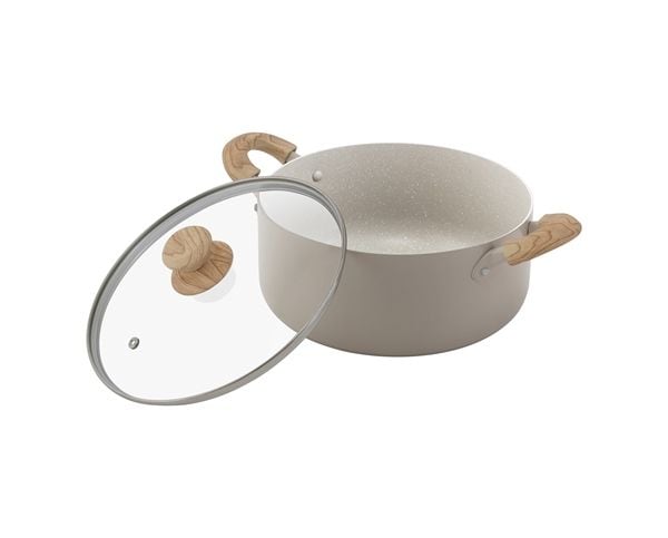 ナチュかる両手なべ24cm IH・ガス火対応 NTL-P24 グレイッシュモカ