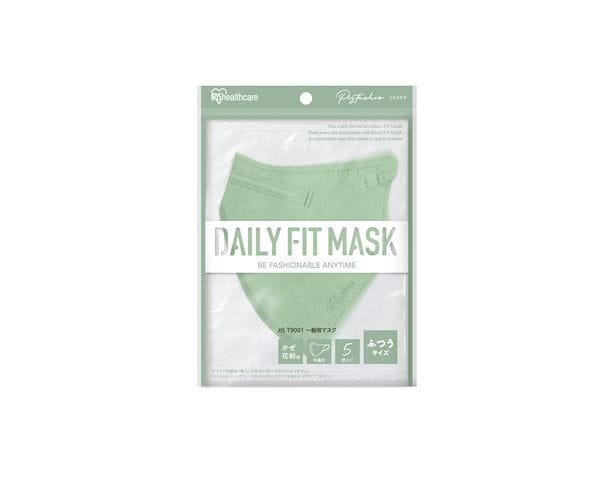 アイリスオーヤマ マスク 不織布 daily fit mask 小さめサイズ 5枚入 rk-d5sok オリーブカーキ カラーマスク