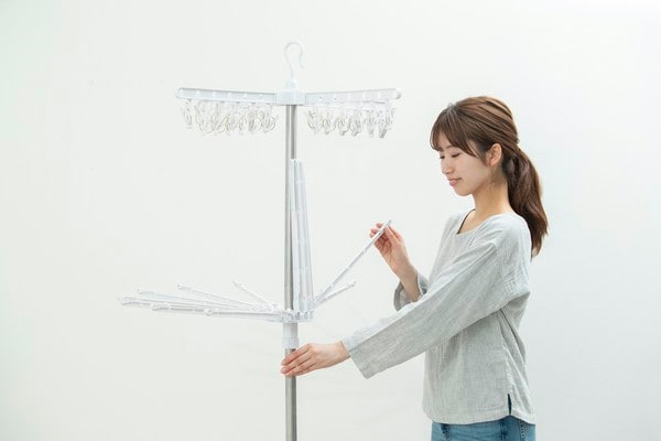 ステンレス室内物干しパラソル2・3段｜パラソル・タオルハンガー｜物干し｜ホーム用品｜商品情報｜アイリスオーヤマ