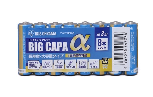 アイリスオーヤマ アルカリ乾電池 BIG CAPA 大容量タイプ 長寿命 α