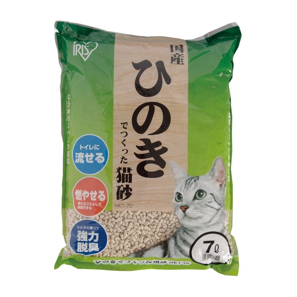 ひのきでつくった猫砂