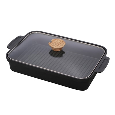 【IH・ガス・オーブン対応】スキレットコートグリルパン