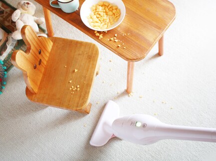 子供の食べこぼしにもすぐ対応できるところが嬉しい！