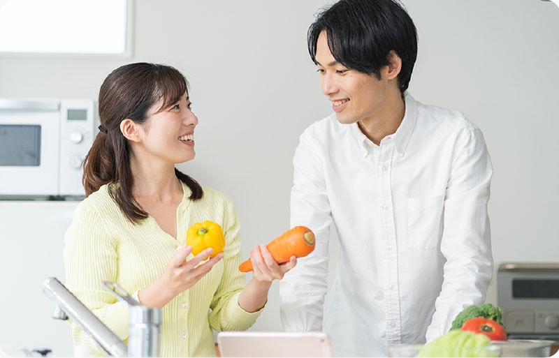 家事の楽シェアで料理も楽しく