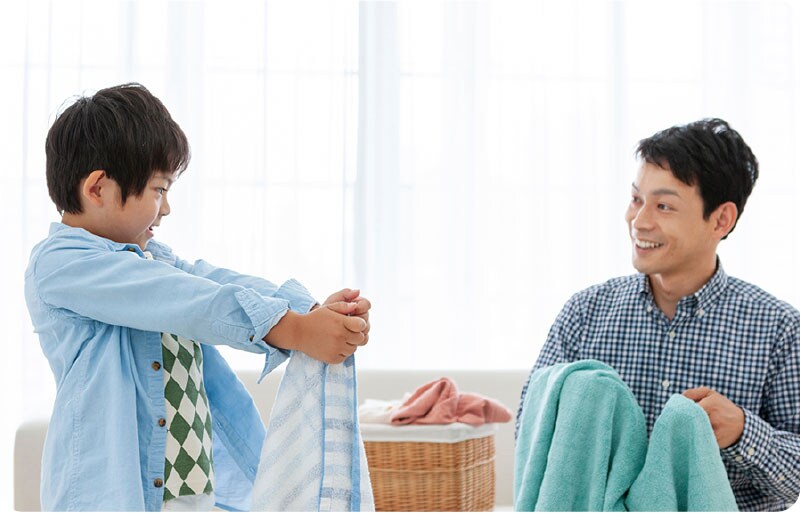 計量いらずで、お洗濯のお手伝いが簡単に！
