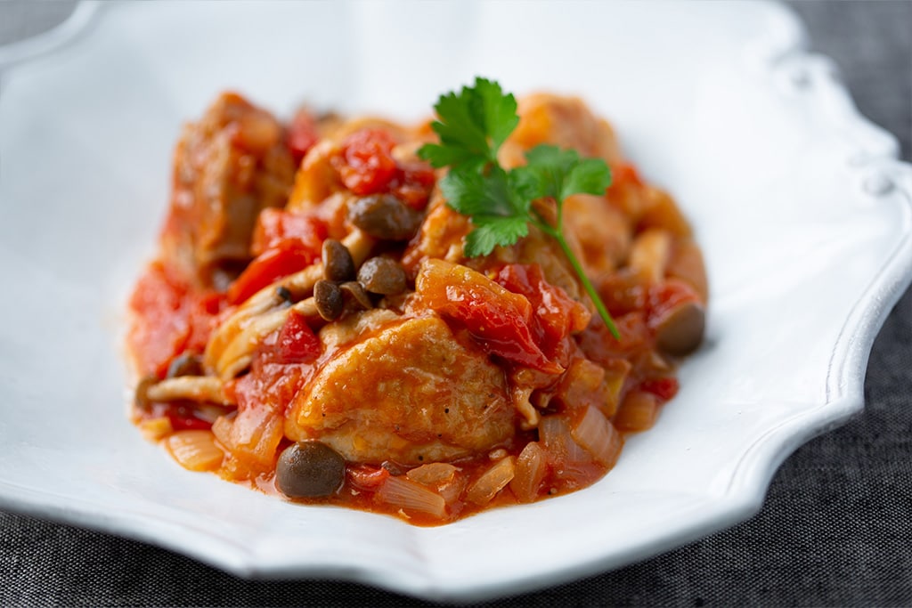 鶏のトマト煮込み