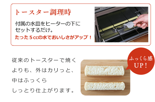 水を入れるだけでふっくら感UP！
