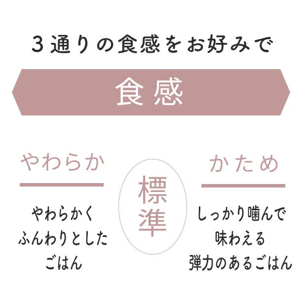 食感炊き分けメニュー