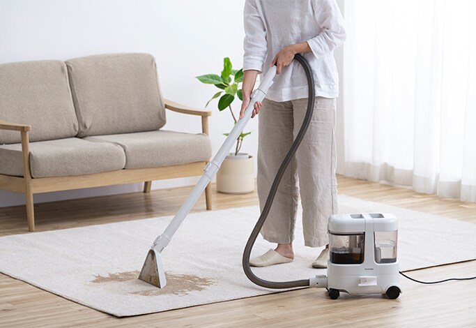 充電スタンドでコンパクトに収納することができる
