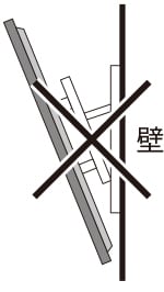 正しくない取付角度