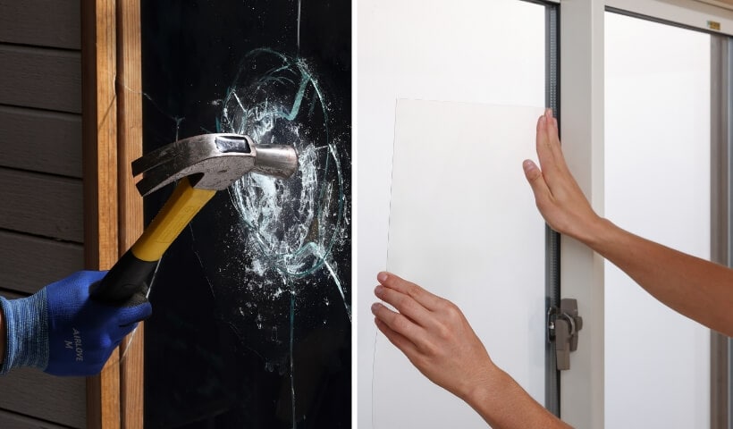 防犯フィルムの使用シーン