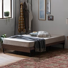 ウッドスチールベッド ヘッドボード無し SBW01