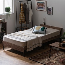 ウッドスチールベッド ヘッドボード付き SBW02